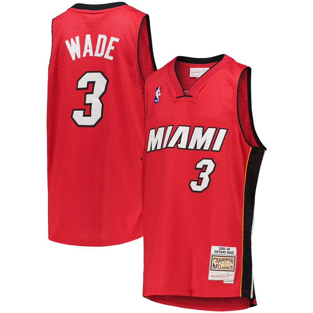 Dwyane Wade Miami Heat Youth 2005/06 Hardwood Classics Swingman Jersey - Red | Mitchell & Ness outlet