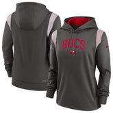 Tampa Bay Buccaneers Women's Sideline Stack Performance Pullover Hoodie - Pewter | Nike outlet