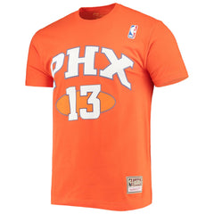 Steve Nash Phoenix Suns Hardwood Classics Stitch Name & Number T-Shirt - Orange | Mitchell & Ness cheap