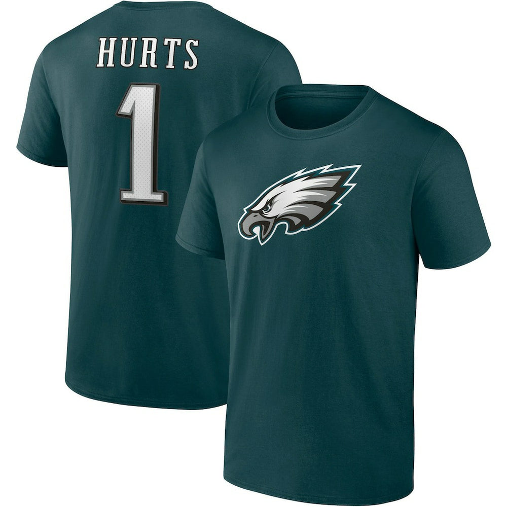 Jalen Hurts Philadelphia Eagles Player Icon T-Shirt - Midnight Green for sale