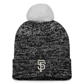 San Francisco Giants Women's Iconic Cuffed Knit Hat with Pom - Black/White