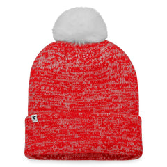 Washington Nationals Women's Iconic Cuffed Knit Hat with Pom - Red/White