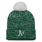 Athletics Women's Iconic Cuffed Knit Hat with Pom - Green/White