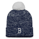 Boston Red Sox Women's Iconic Cuffed Knit Hat with Pom - Navy/White