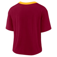 Washington Commanders Women's High Hip Fashion Cropped Top - Burgundy | Nike for sale