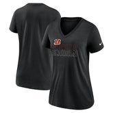 Cincinnati Bengals Women's Lock Up Tri-Blend V-Neck T-Shirt - Heathered Black | Nike sale