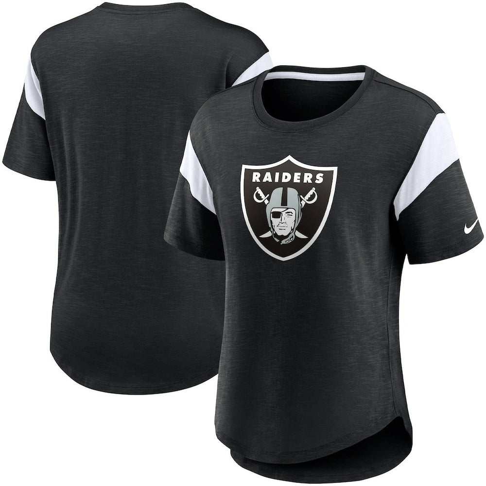 Las Vegas Raiders Women's Primary Logo Fashion Top - Heather Black | Nike online