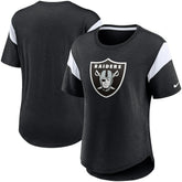 Las Vegas Raiders Women's Primary Logo Fashion Top - Heather Black | Nike online