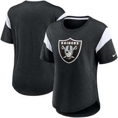 Las Vegas Raiders Women's Primary Logo Fashion Top - Heather Black | Nike online
