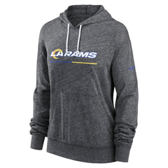 Los Angeles Rams Women's Team Spirit Gym Vintage Lightweight Hoodie Top - Heather Charcoal | Nike discount