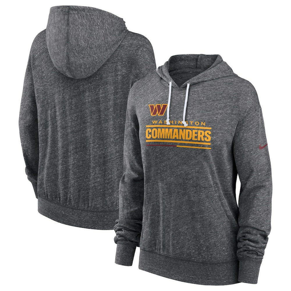 Washington Commanders Women's Team Spirit Gym Vintage Lightweight Hoodie Top - Heather Charcoal | Nike outlet