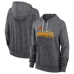 Washington Commanders Women's Team Spirit Gym Vintage Lightweight Hoodie Top - Heather Charcoal | Nike outlet
