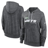 New York Jets Women's Team Spirit Gym Vintage Lightweight Hoodie Top - Heather Charcoal | Nike online