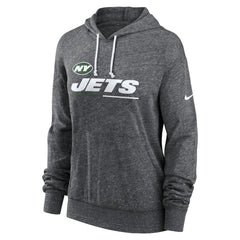 New York Jets Women's Team Spirit Gym Vintage Lightweight Hoodie Top - Heather Charcoal | Nike online