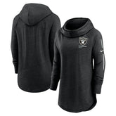 Las Vegas Raiders Women's Minimal Statement Lightweight Raglan Funnel Neck Pullover Hoodie - Black | Nike sale