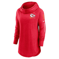Kansas City Chiefs Women's Minimal Statement Lightweight Raglan Funnel Neck Pullover Hoodie - Red | Nike sale