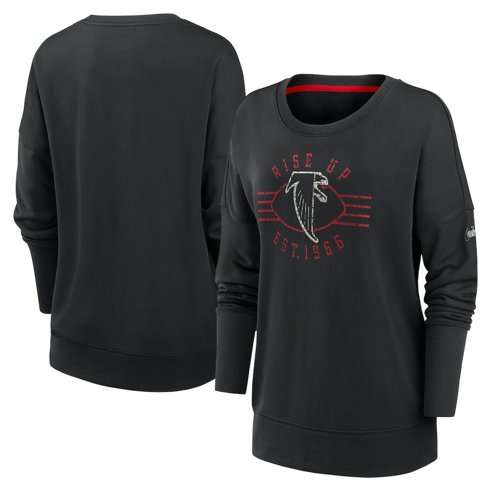 Atlanta Falcons Women's Rewind Playback Icon Performance Pullover Sweatshirt - Black | Nike discount