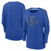 Los Angeles Rams Women's Rewind Playback Icon Performance Pullover Sweatshirt - Royal | Nike for sale