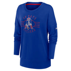 New England Patriots Women's Rewind Playback Icon Performance Pullover Sweatshirt - Royal | Nike outlet