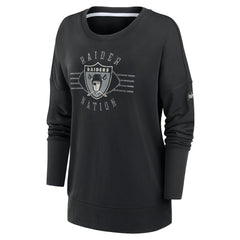Las Vegas Raiders Women's Rewind Playback Icon Performance Pullover Sweatshirt - Black | Nike on sale