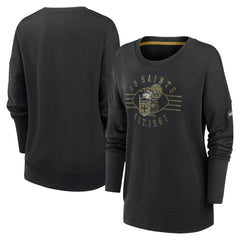 New Orleans Saints Women's Rewind Playback Icon Performance Pullover Sweatshirt - Black | Nike discount