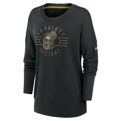 New Orleans Saints Women's Rewind Playback Icon Performance Pullover Sweatshirt - Black | Nike discount
