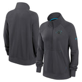 Carolina Panthers Women's Premium Raglan Performance Half-Zip Sweatshirt - Charcoal | Nike discount