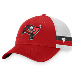 Tampa Bay Buccaneers Iconic Team Stripe Trucker Snapback Hat - Red/White on sale