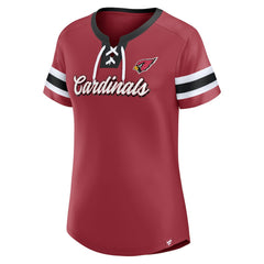 Arizona Cardinals Women's Original State Lace-Up T-Shirt - Cardinal outlet