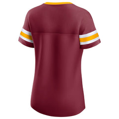 Washington Commanders Women's Original State Lace-Up T-Shirt - Burgundy on sale