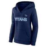 Tennessee Titans Women's Iconic Cotton Fleece Checklist Pullover Hoodie - Navy discount