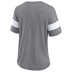 Cleveland Browns Women's Distressed Team Tri-Blend V-Neck T-Shirt - Heathered Gray/White outlet