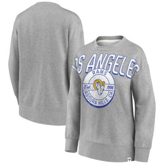 Los Angeles Rams Women's Jump Distribution Tri-Blend Pullover Sweatshirt - Heathered Gray online