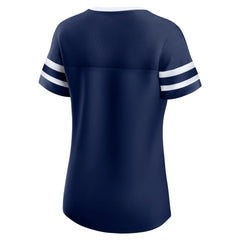 Dallas Cowboys Women's Original State Lace-Up T-Shirt - Navy outlet