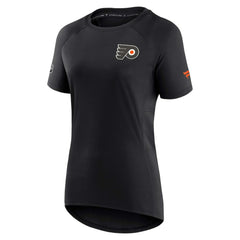 Philadelphia Flyers Fanatics Women's Authentic Pro Rink Raglan Tech T-Shirt Black