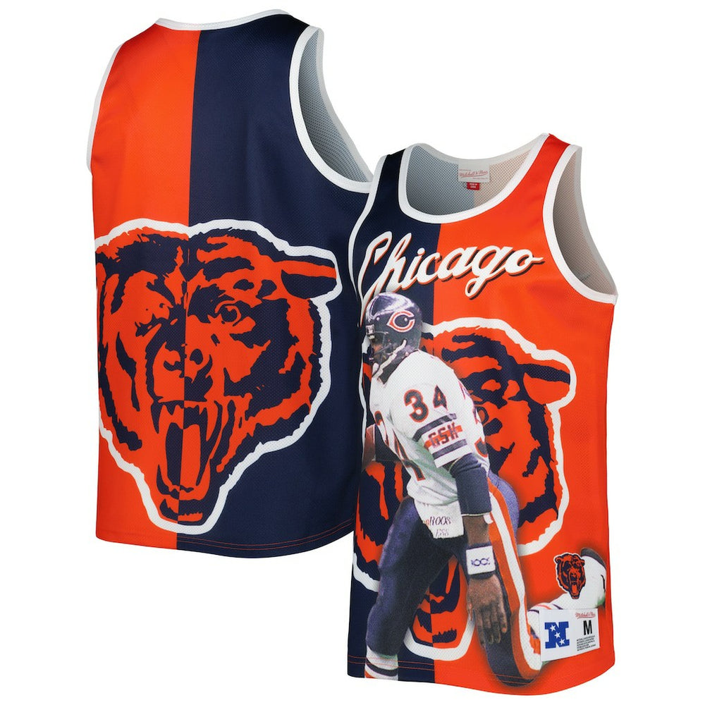 Walter Payton Chicago Bears Retired Player Graphic Tank Top - Navy/Orange discount