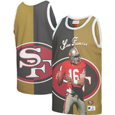 Joe Montana San Francisco 49ers Retired Player Graphic Tank Top - Black/Gold discount