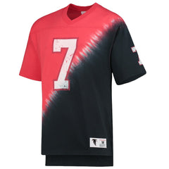 Michael Vick Atlanta Falcons Retired Player Name & Number Diagonal Tie-Dye V-Neck T-Shirt - Black/Red discount