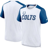 Indianapolis Colts Color Block Team Name T-Shirt - White/Heather Royal | Nike for sale