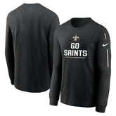 New Orleans Saints Team Slogan Long Sleeve T-Shirt - Black | Nike for sale