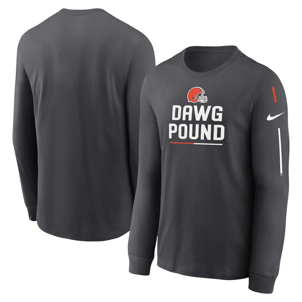Cleveland Browns Team Slogan Long Sleeve T-Shirt - Anthracite | Nike discount