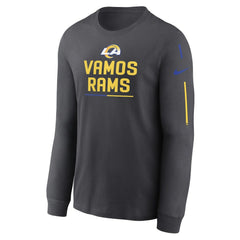 Los Angeles Rams Team Slogan Long Sleeve T-Shirt - Anthracite | Nike for sale