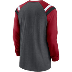 Arizona Cardinals Tri-Blend Raglan Athletic Long Sleeve Fashion T-Shirt - Heathered Charcoal/Cardinal | Nike online