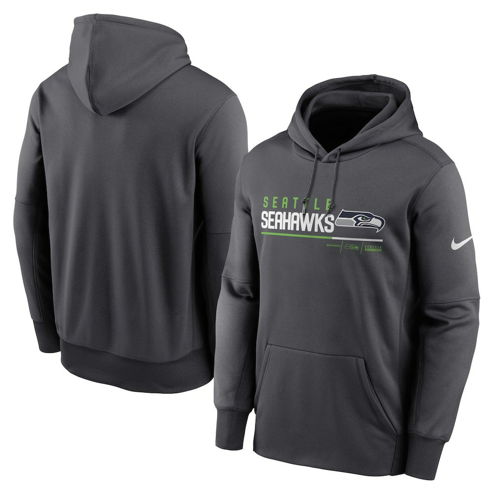 Seattle Seahawks Prime Logo Name Split Pullover Hoodie - Anthracite | Nike discount