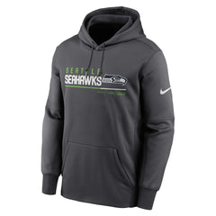 Seattle Seahawks Prime Logo Name Split Pullover Hoodie - Anthracite | Nike discount
