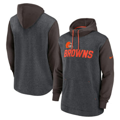Cleveland Browns Surrey Legacy Pullover Hoodie - Heathered Charcoal/Brown | Nike online
