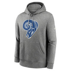 Los Angeles Rams Rewind Club Fleece Pullover Hoodie - Heathered Gray | Nike outlet
