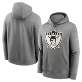 Oakland Raiders Rewind Club Fleece Pullover Hoodie - Heathered Gray | Nike outlet