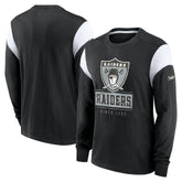 Oakland Raiders Rewind Playback Helmet Long Sleeve T-Shirt - Heather Black | Nike for sale