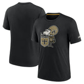 New Orleans Saints Rewind Playback Logo Tri-Blend T-Shirt - Black | Nike cheap